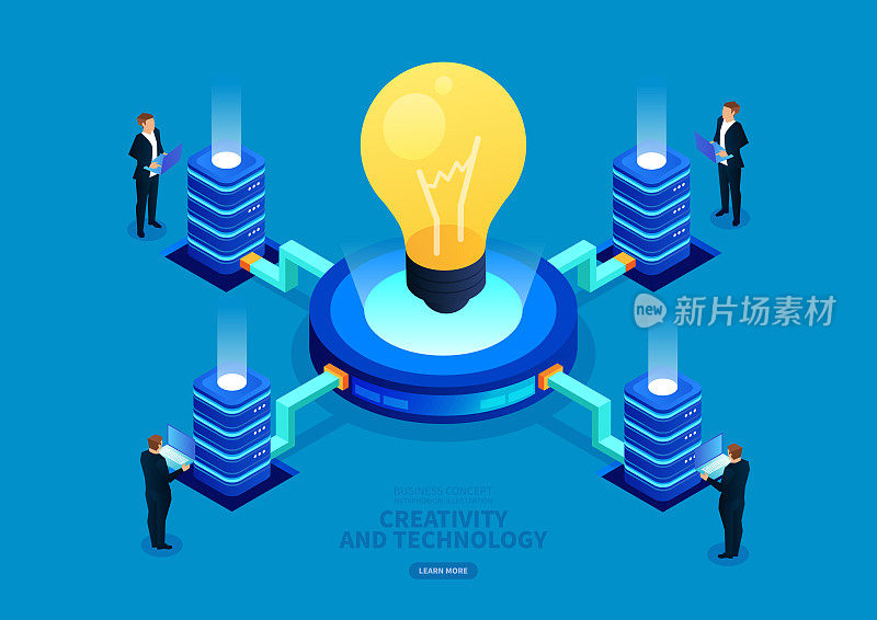 Isometric commercial digital technology and creativity